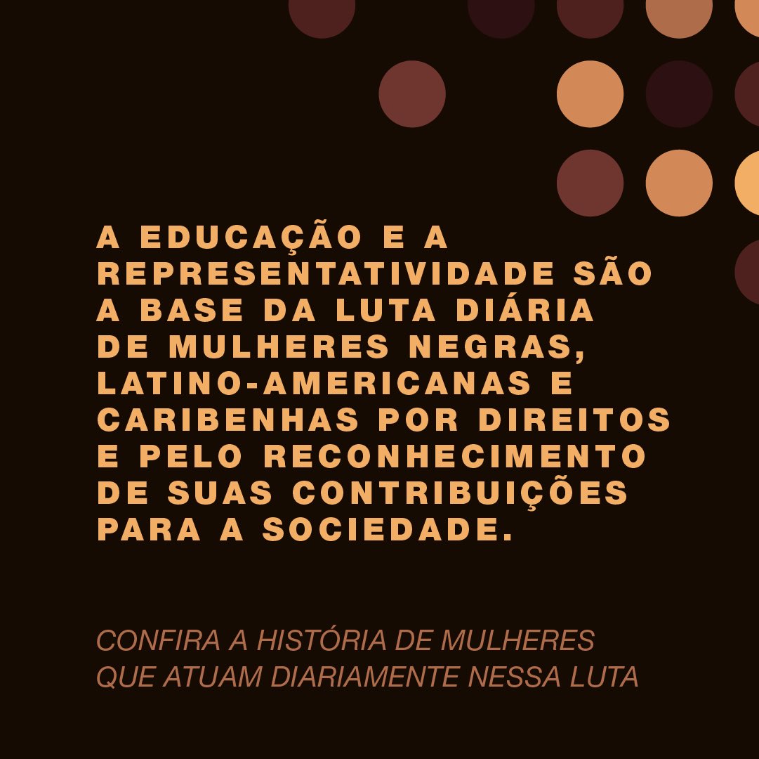 #DiaInternacionaldaMulherNegraLatinaAmericanaCaribenha celebra a luta diária por direitos e reconhecimento. 

Conheça histórias inspiradoras de mulheres que enfrentam essa batalha com coragem e determinação. ⬇️