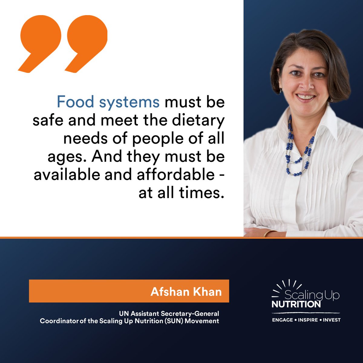 SUN_Movement's tweet photo. #FoodSystems transformation for better #nutrition means:  
🔺support producers so they can grow the right foods 
🔺equip markets so they can sell affordable nutritious foods 
🔺educate families about nutrition so they can produce, purchase &amp; prepare nutritious foods #UNFSS23 https://t.co/JtJcVYfPag