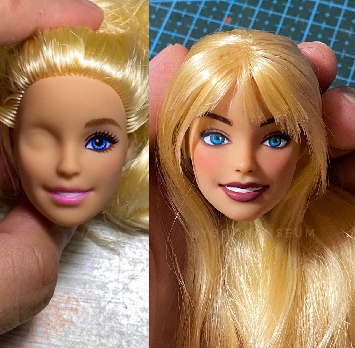 RT @yooohanseum: margot robbie test repaint #Barbie https://t.co/zh2mu1etFM
