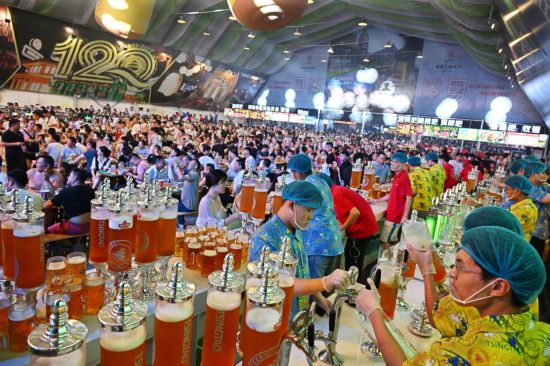 ‘Oktoberfest' happening in Tsingdao, China. This year marks the 120 anniversary of Tsingdao Beer (as old as <a href="/harleydavidson/">Harley-Davidson</a>).