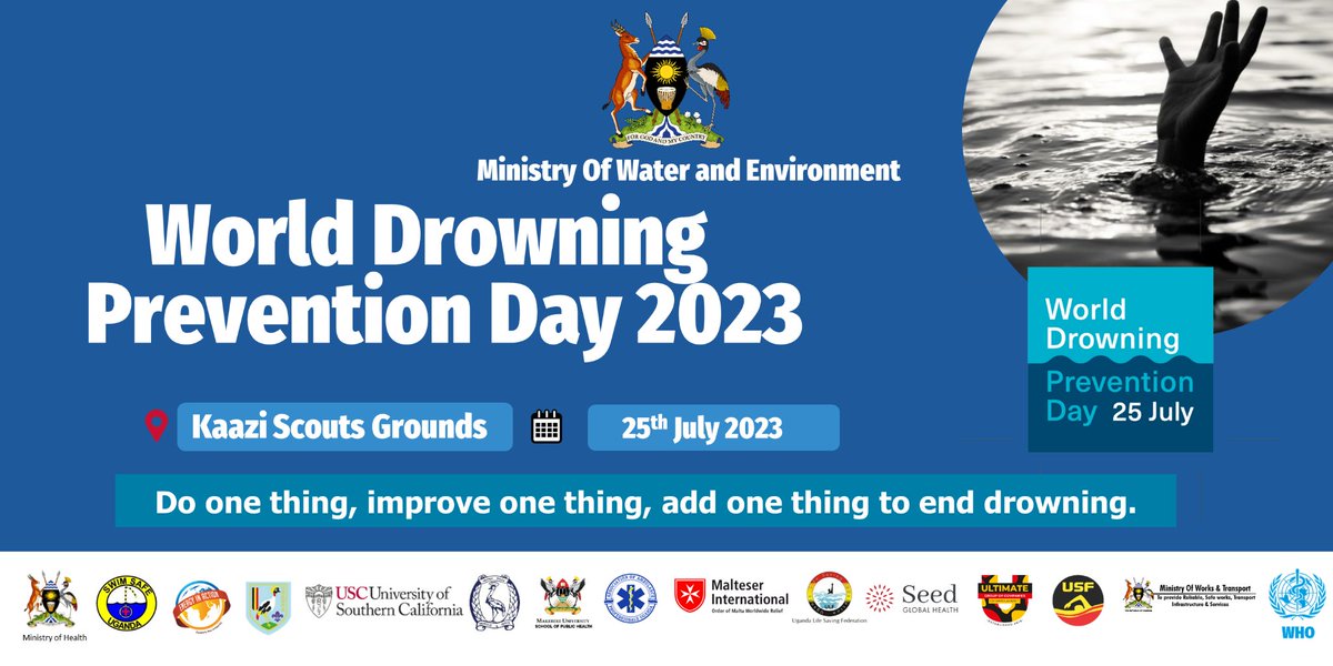 edwinpaul256's tweet photo. Water safety is everyone's responsibility. On World Drowning Prevention Day, let's empower communities in Uganda with knowledge and resources to end drownings 💧 🌎. 
#WdpdUG #Wdpd2023
#drowningprevention

 @USC_grit  @min_waterUg
@MinofHealthUG @malteserInt https://t.co/jiapbbg8OJ