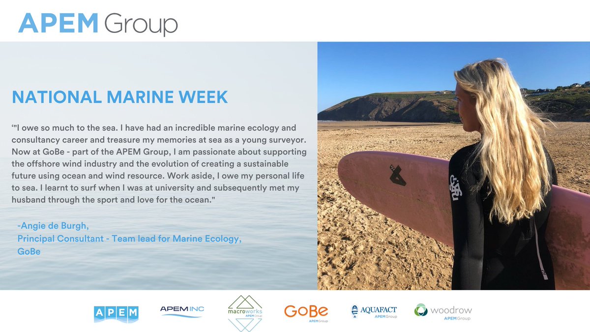 What does the marine environment mean to Angie De Burgh? #NationalMarineWeek

#Marinelife #EnvironmnetalConsulting #MarineEcology