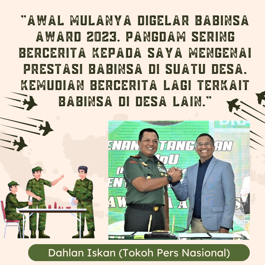 WhoossNews's tweet photo. Apresiasi Babinsa Inspiratif, Pangdam V Brawijaya bersama Dahlan Iskan Gelar Brawijaya Awards 2023

Farid menyebut Brawijaya Awards 2023 merupakan ajang penghargaan terhadap dedikasi para Babinsa yg selama ini berkontribusi kepada masyarakat luas.
#BrawijayaAwards 
@Dr_Moeldoko https://t.co/agSrFWTlus