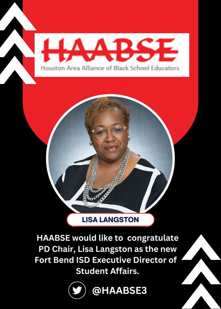 A huge congratulations to our PD Chair, <a href="/PrincipalLang/">Lisa Langston</a> on being named the new Executive Director of Student Affairs in Fort Bend ISD! #WinningSeason