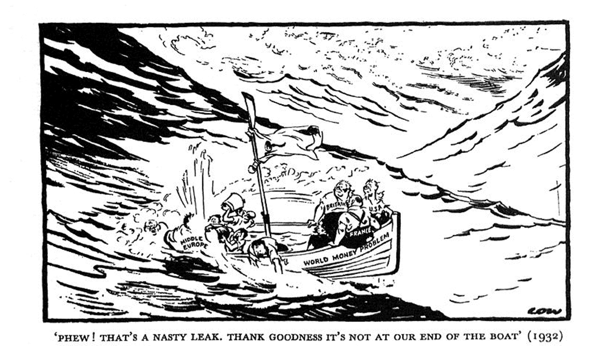 'Phew! That's a nasty leak. Thank goodness it's not at our end of the boat'. An image that's as powerful in the age of the climate crisis as it was in the Great Depression. Then, as now, 'it's not our problem' was a spectacular misjudgement. Thanks to @DwTenterden for posting