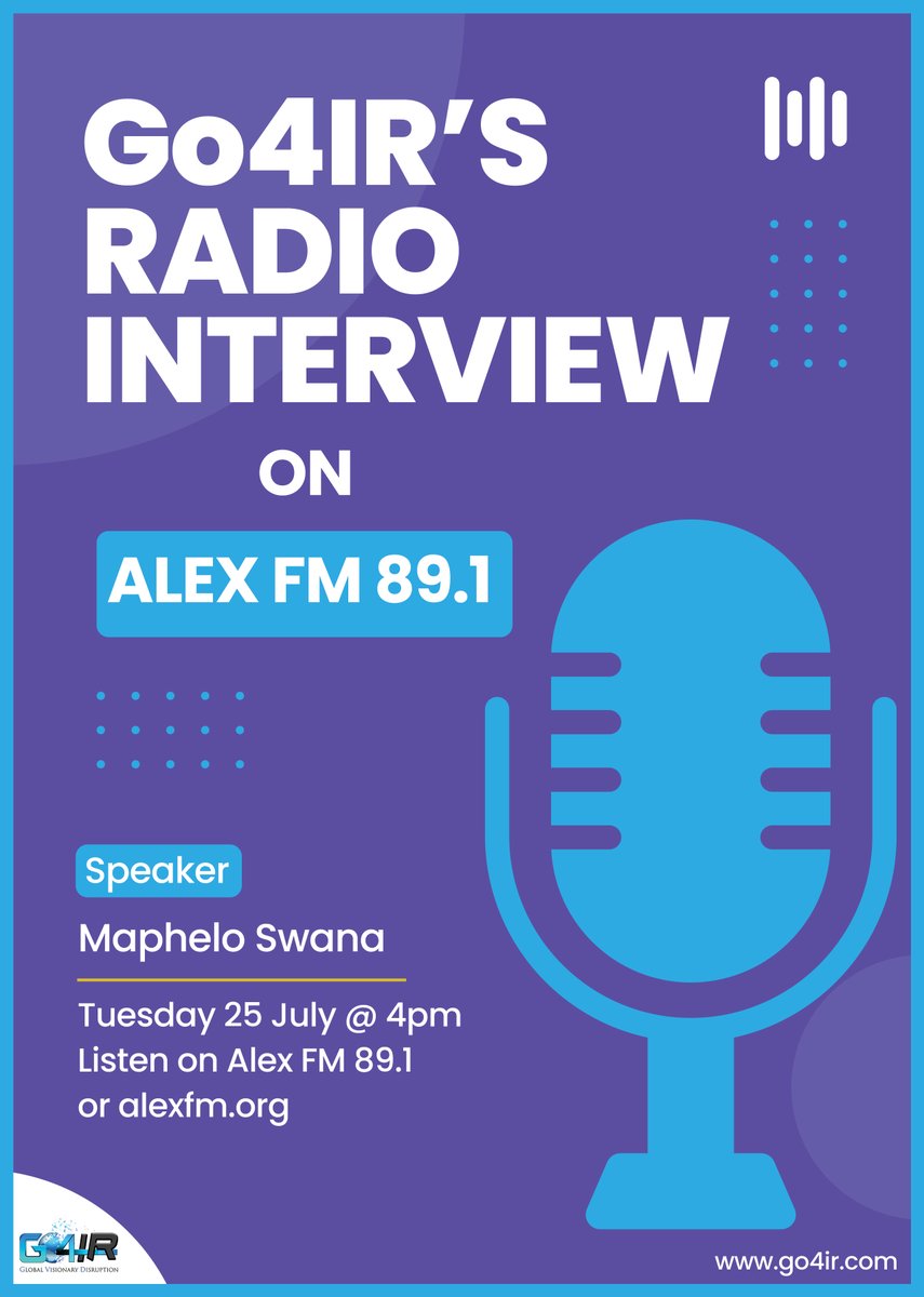 Go4IR_RSA's tweet photo. Go4IR Propelling Education through the Sci-Tech Accelerator.

#Go4IR #TechTuesday #Alexfm 89.1
@AlexFMRadio891 https://t.co/hNNt7JnH62