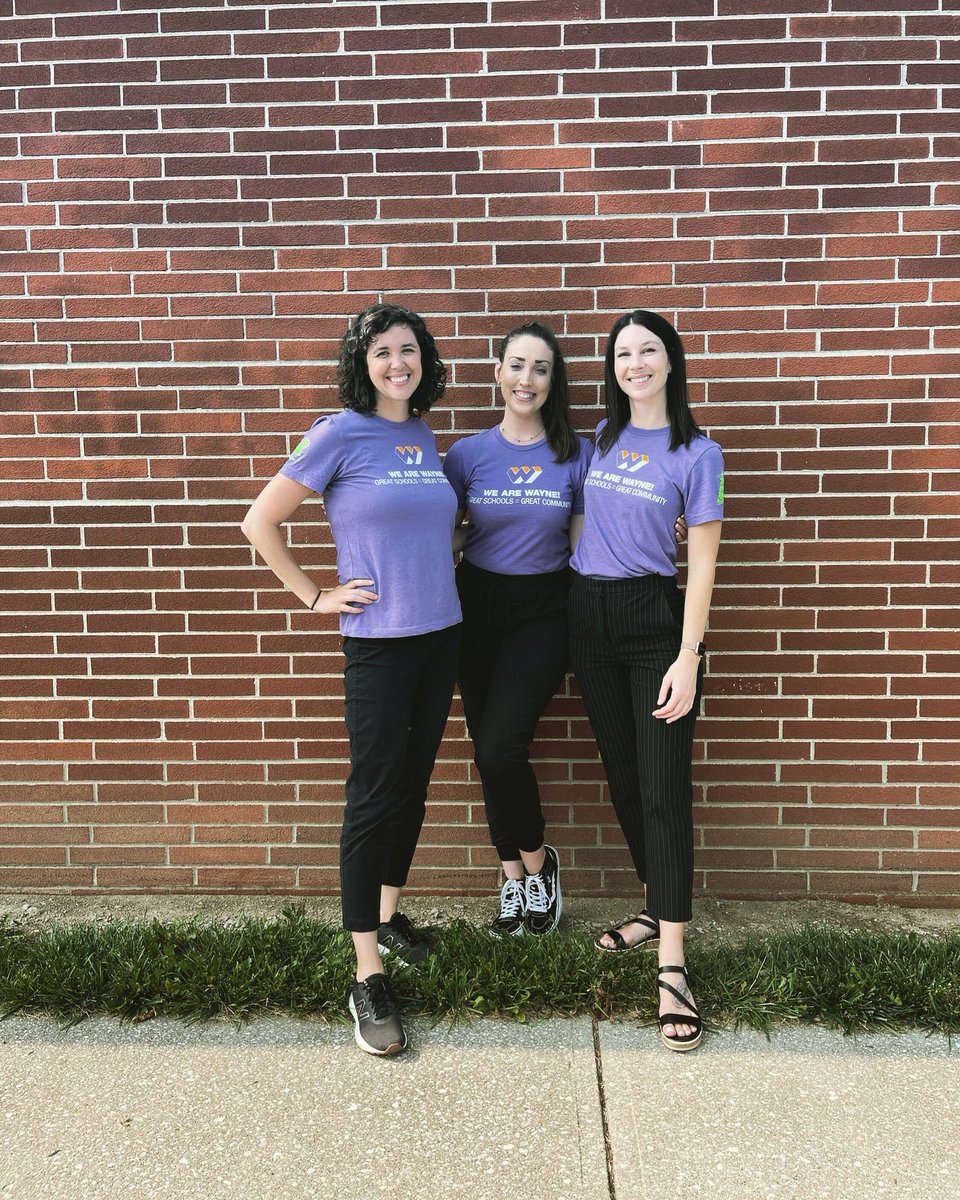 SpeechRoom7's tweet photo. Opening Day 2023. GREAT schools. GREAT community. To develop GREAT people. WE ARE WAYNE. ☁️👯‍♀️💜 #WeAreWayne @wle_elem1955 @dmurff5 @DrLindaWatkins https://t.co/ePBJeTcWGB