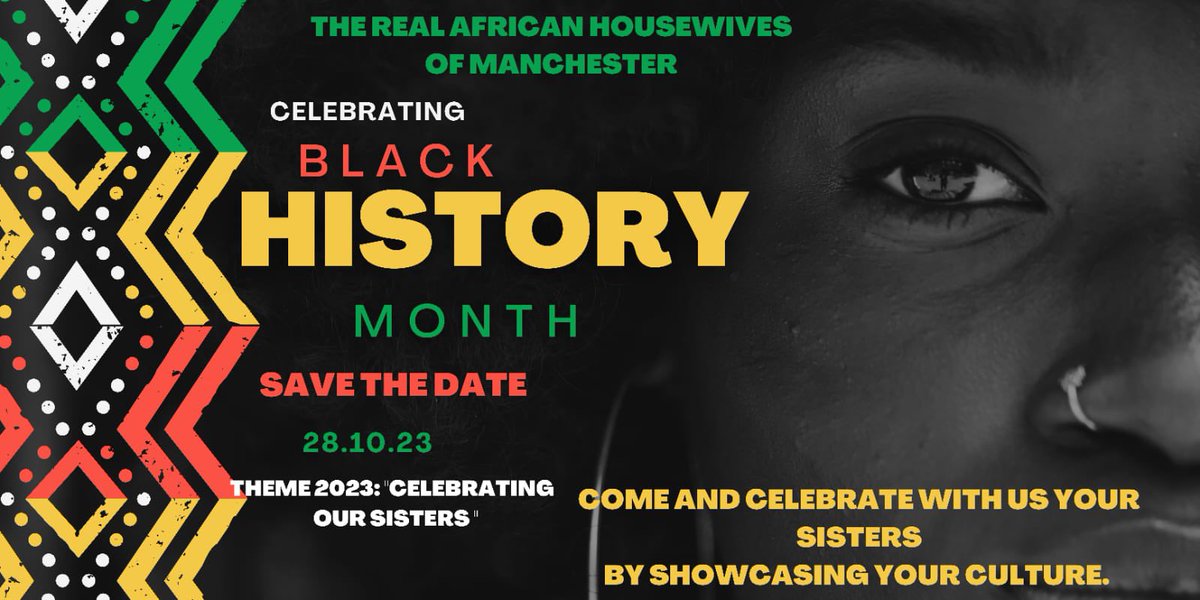KitchenTableTa1's tweet photo. Why Black history month? A celebration aims to promote and celebrate the contributions of those with African and Caribbean heritage to British society and to foster an understanding of Black history in general.This year 2023 the  theme is: celebrating our sisters. Save The Date https://t.co/5HiINyrqae