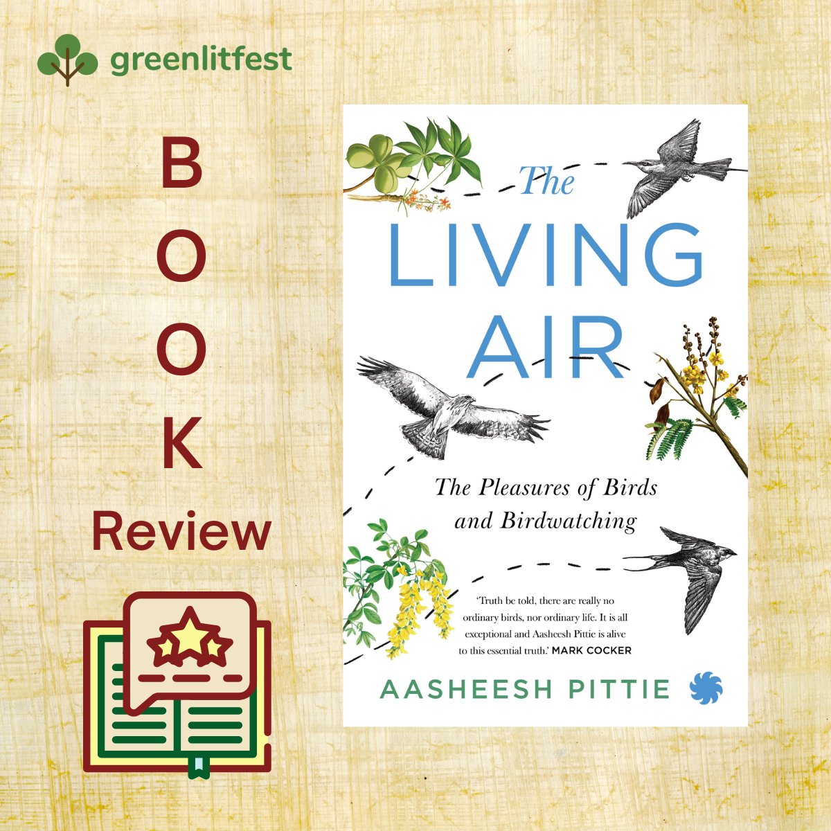 GreenLitFest's tweet photo. Zai Whitaker, acclaimed naturalist, educator and writer, reviews Aasheesh Pittie's The Living Air for GLF.
Have you laid your hands on the book yet? What did you think of it?
https://t.co/Er423vVzpt
#environmentalliterature #GreenReads #naturewriting #greenreading #bookreview https://t.co/PzvOzWRlHw