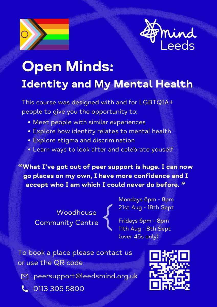 Great new course being delivered by my Peer Support colleagues at @LeedsMind 

Please share! @MindWellLeeds @LiveWellLeeds @LinkingLeeds @SouthLeedsLife @WYpartnership @forwardleeds @BARCALeeds @CarersLeeds @Touchstone_Spt @WHMLeeds @LSLCS @LS14Trust