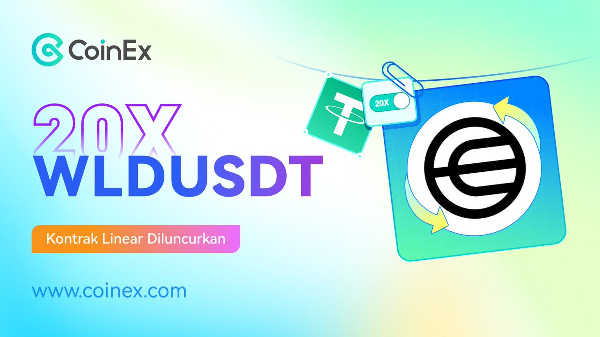 CoinExIndonesia's tweet photo. Pengumuman Penting📣
Kontrak Linear @worldcoin WLD/USDT sudah resmi diluncurkan, memberikan peluang hingga 20x untuk semua CoinExer.

Waktunya mengoptimalkan level keuntunganmu sekarang juga 🚀

Rincian👉 https://t.co/ESVlnVbynm
Mulai transaksi👉 https://t.co/dekTmsfa7B

#DeFi #Web3 #wld #worldcoin