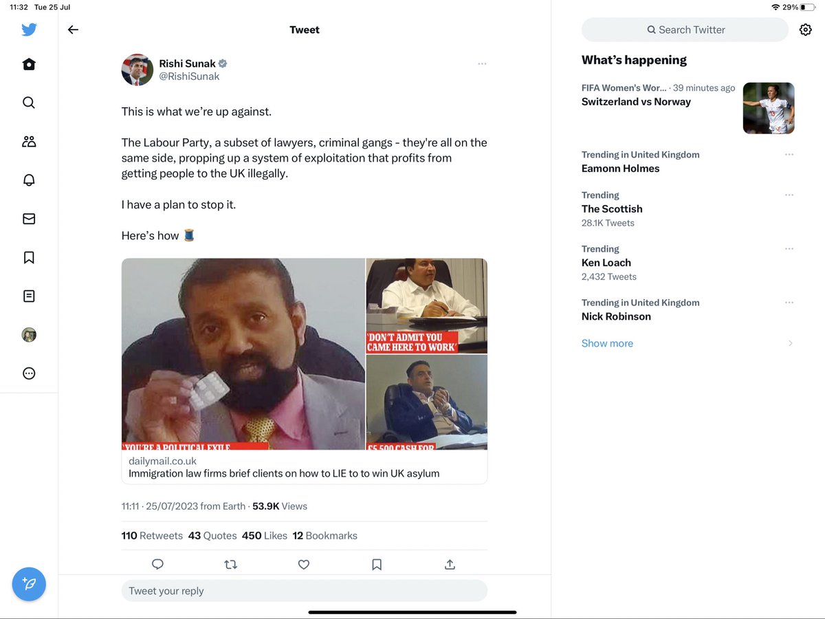 Utterly disgraceful tweet from our PM!