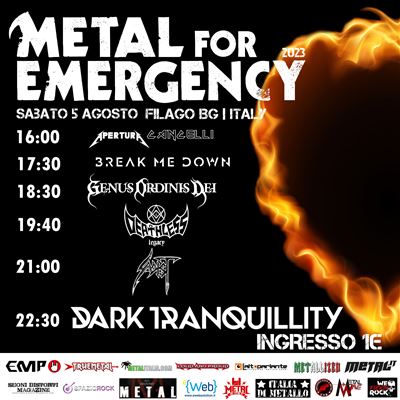 metal_it's tweet photo. METAL FOR EMERGENCY 2023, ecco tutte le info utili per la giornata di sabato 5 Agosto #metalforemergency: https://t.co/uYION1u4Sm https://t.co/oVPPchQkbk