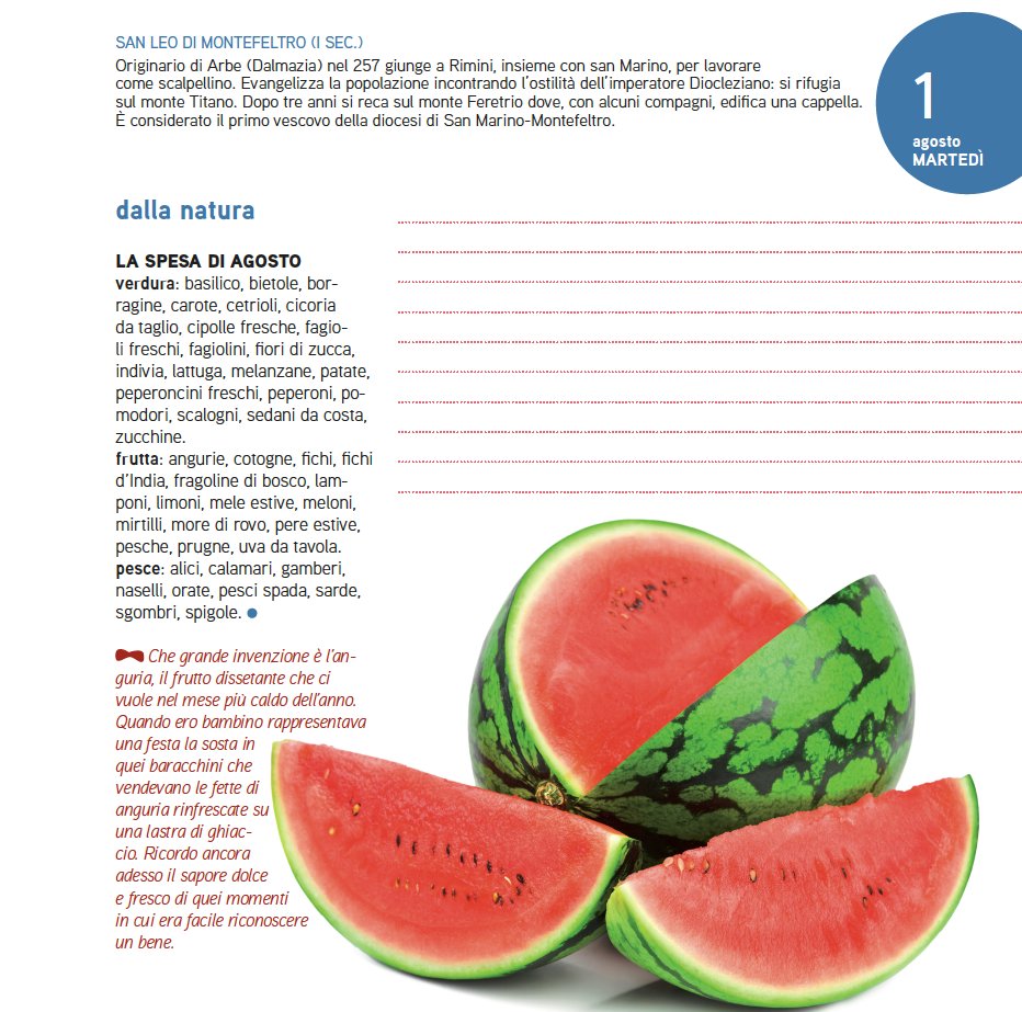 Buon primo giorno di Agosto! #Adesso inizia a parlarvi della spesa del mese, fresca a base di verdure, frutta e pesce. Oggi è San Leo di Montefeltro.