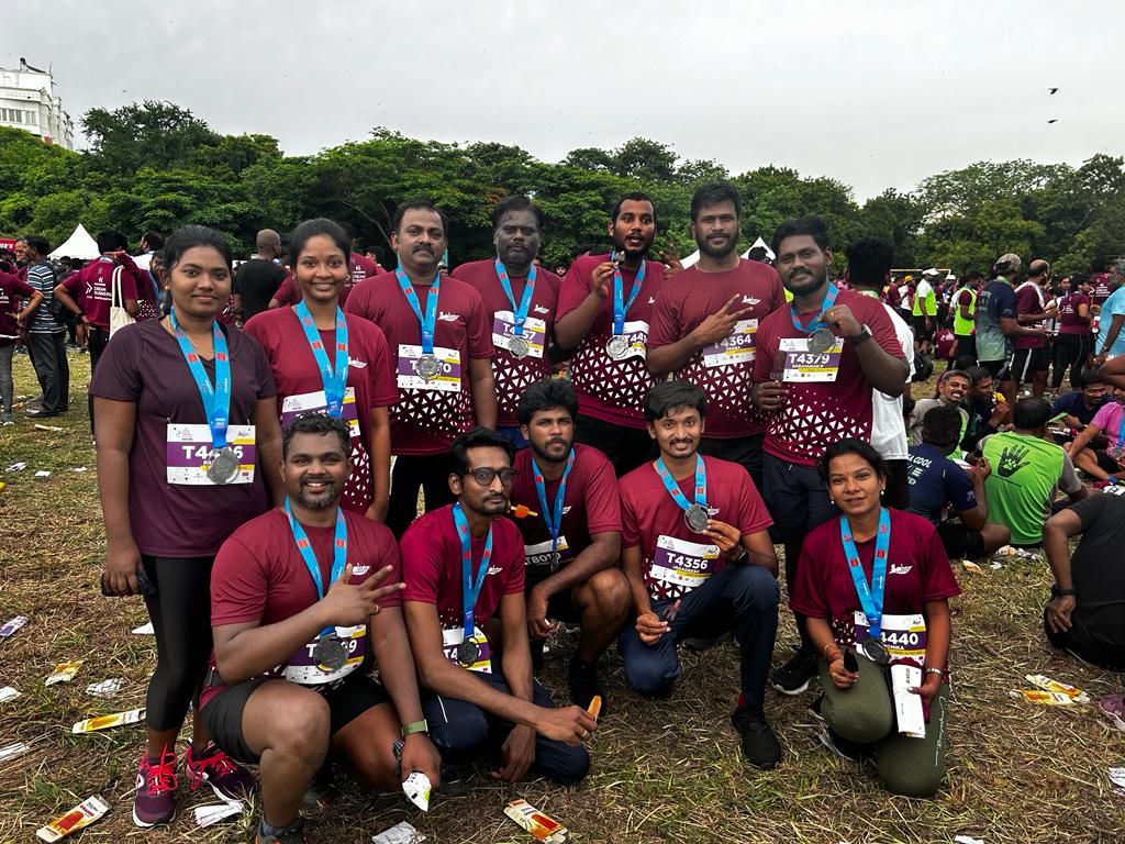 BCTglobal's tweet photo. 🏃‍♂️🏃‍♀️128 BCT associates ran the Chennai half marathon!

AT BCT, we’re always game for a run! So, no surprise when we decided to go all in and sponsor 128 employees who signed up for the Chennai Half Marathon on July 16. [1/2] https://t.co/DZd44a9ea0