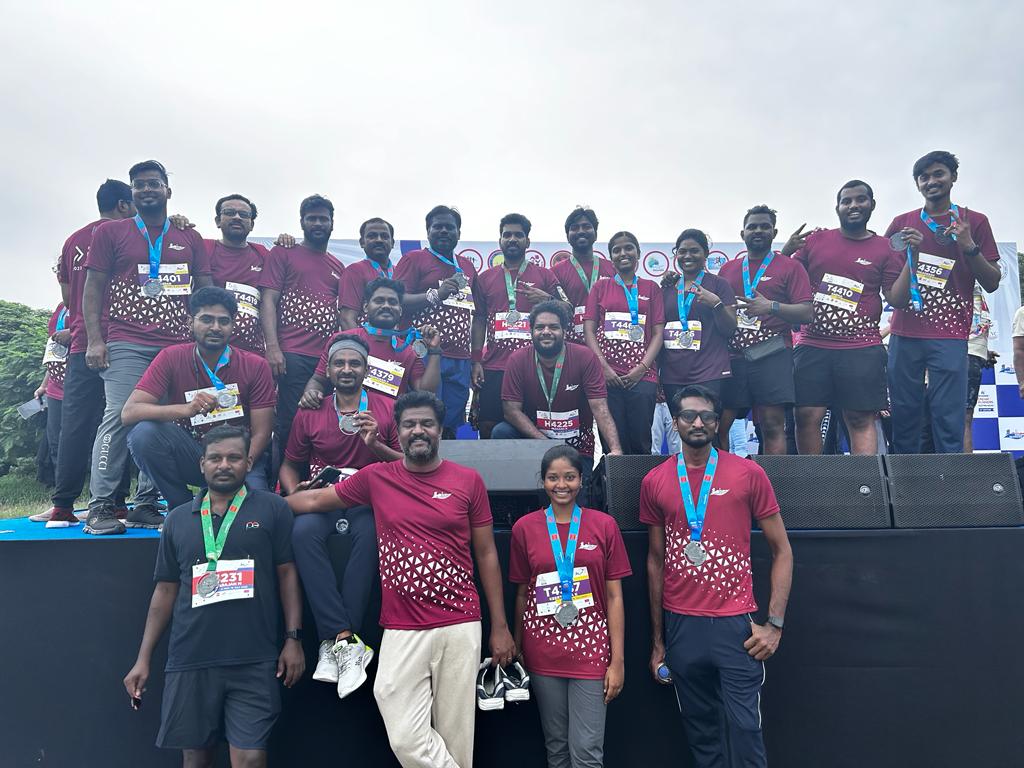 BCTglobal's tweet photo. 🏃‍♂️🏃‍♀️128 BCT associates ran the Chennai half marathon!

AT BCT, we’re always game for a run! So, no surprise when we decided to go all in and sponsor 128 employees who signed up for the Chennai Half Marathon on July 16. [1/2] https://t.co/DZd44a9ea0