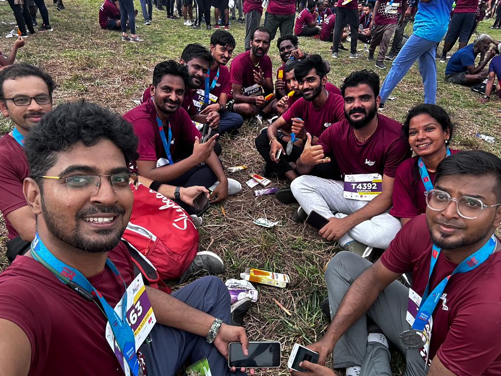 BCTglobal's tweet photo. 🏃‍♂️🏃‍♀️128 BCT associates ran the Chennai half marathon!

AT BCT, we’re always game for a run! So, no surprise when we decided to go all in and sponsor 128 employees who signed up for the Chennai Half Marathon on July 16. [1/2] https://t.co/DZd44a9ea0