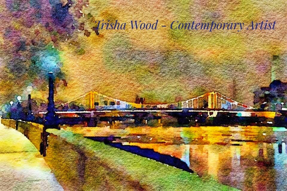 My most popular painting and the pictures which inspire the art piece. 
#art #batterseapowerstation #albertbridge