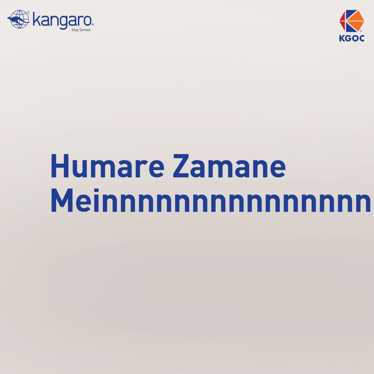 KangaroKGOC's tweet image. Zamane badle, lekin hum nahi ;)

#KGOC #StaySorted #PaperPunch