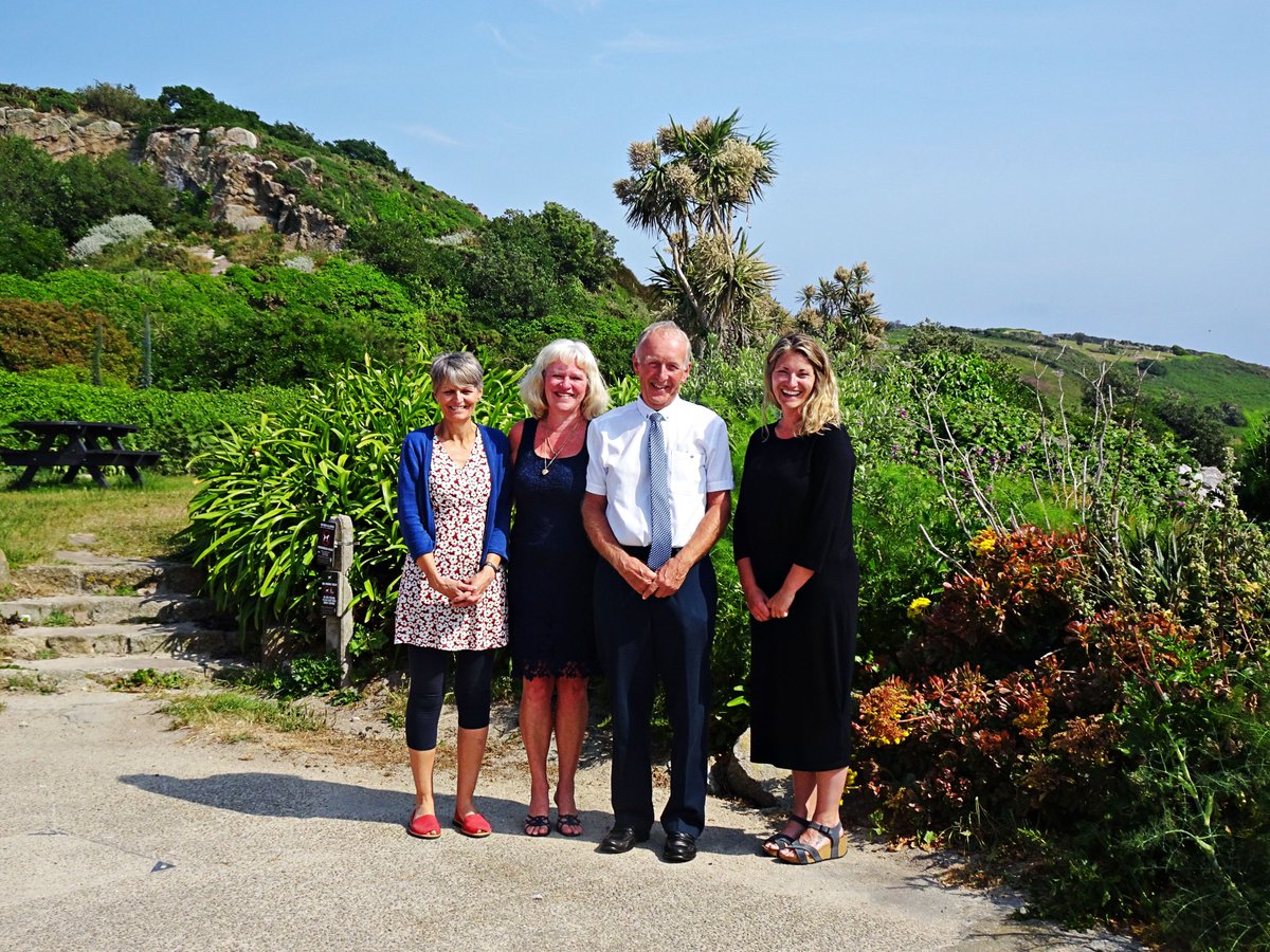 Hello everyone. The sun's shining right now on Scilly and we've been really busy with weddings. Here is one of our lovely couples, Jane and Tony who were married on another sunny day in June, with two local ladies for witnesses.  Congratulations, and hope you enjoyed Scilly.