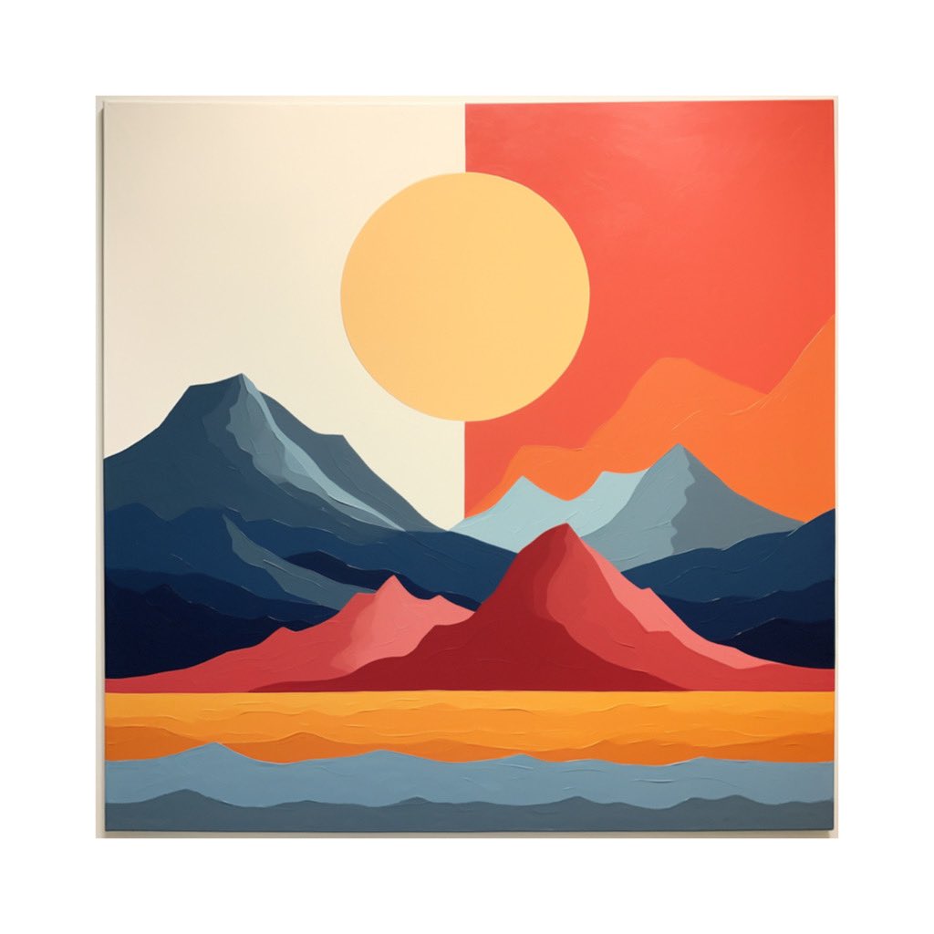 TheBainersAI's tweet photo. Have a good day or evening wherever you walk. #aiart #AIArtCommuity #goodday #abstract #minimalism https://t.co/JpzbDlWzTQ