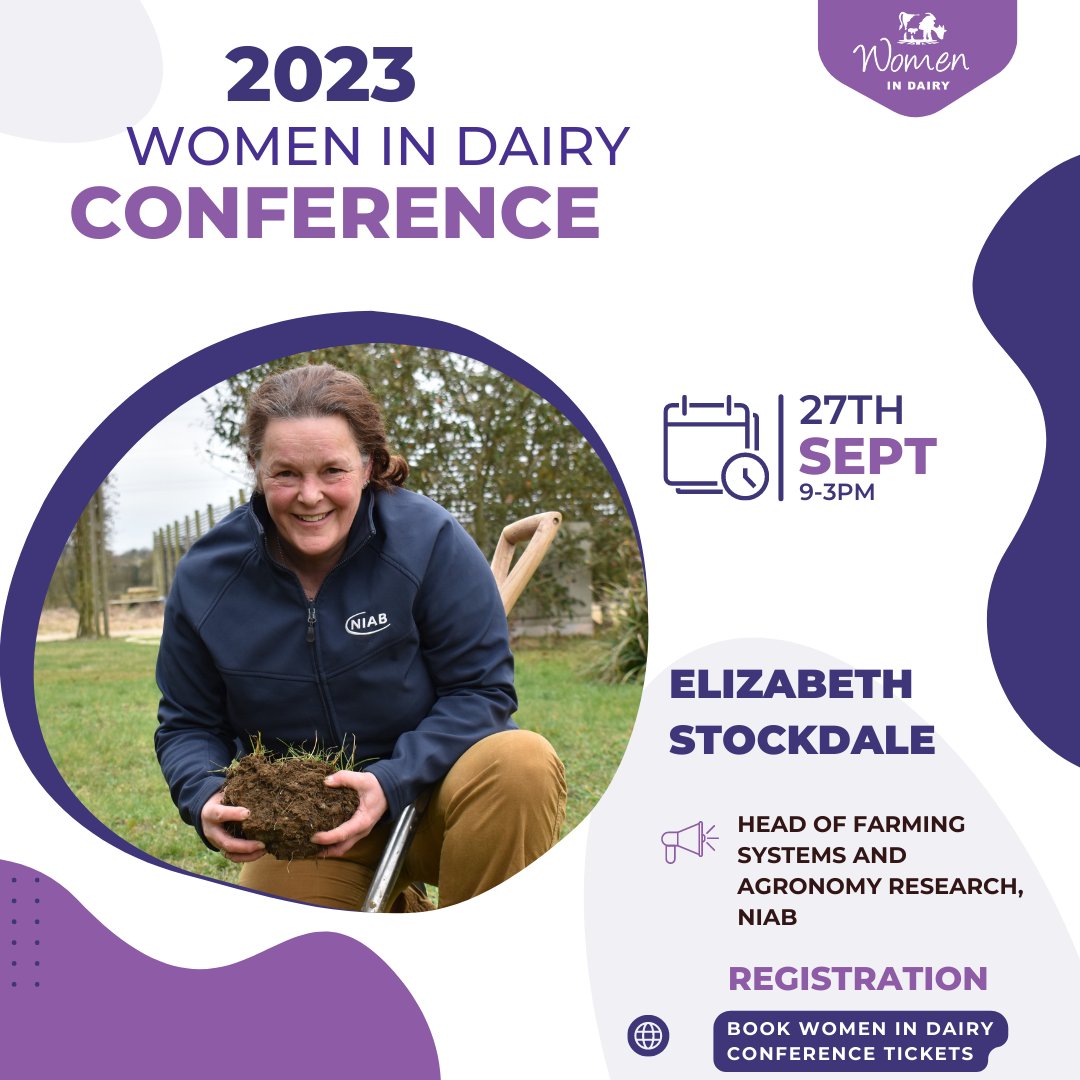 Have you booked on for the @womenindairyuk Conference 2023?🐮

Meet Elizabeth from from <a href="/niabgroup/">Niab</a>  👋 Want to hear more about her experience of research and knowledge exchange in soil management?

Grab your ticket TODAY👉eventbrite.co.uk/e/608424583307

#widconf23 #womenindairy #widconf