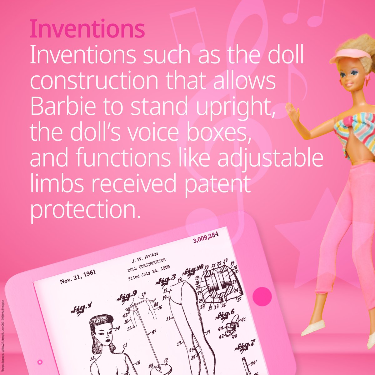 WIPO's tweet photo. Think pink! 🎀💗🌺💖

From dolls, dreamhouses, movies to jewelry, #Barbie has been captivating hearts for decades.

And intellectual property has played a part in getting her there ⤵️

Learn more: https://t.co/fTEZTAtiqV