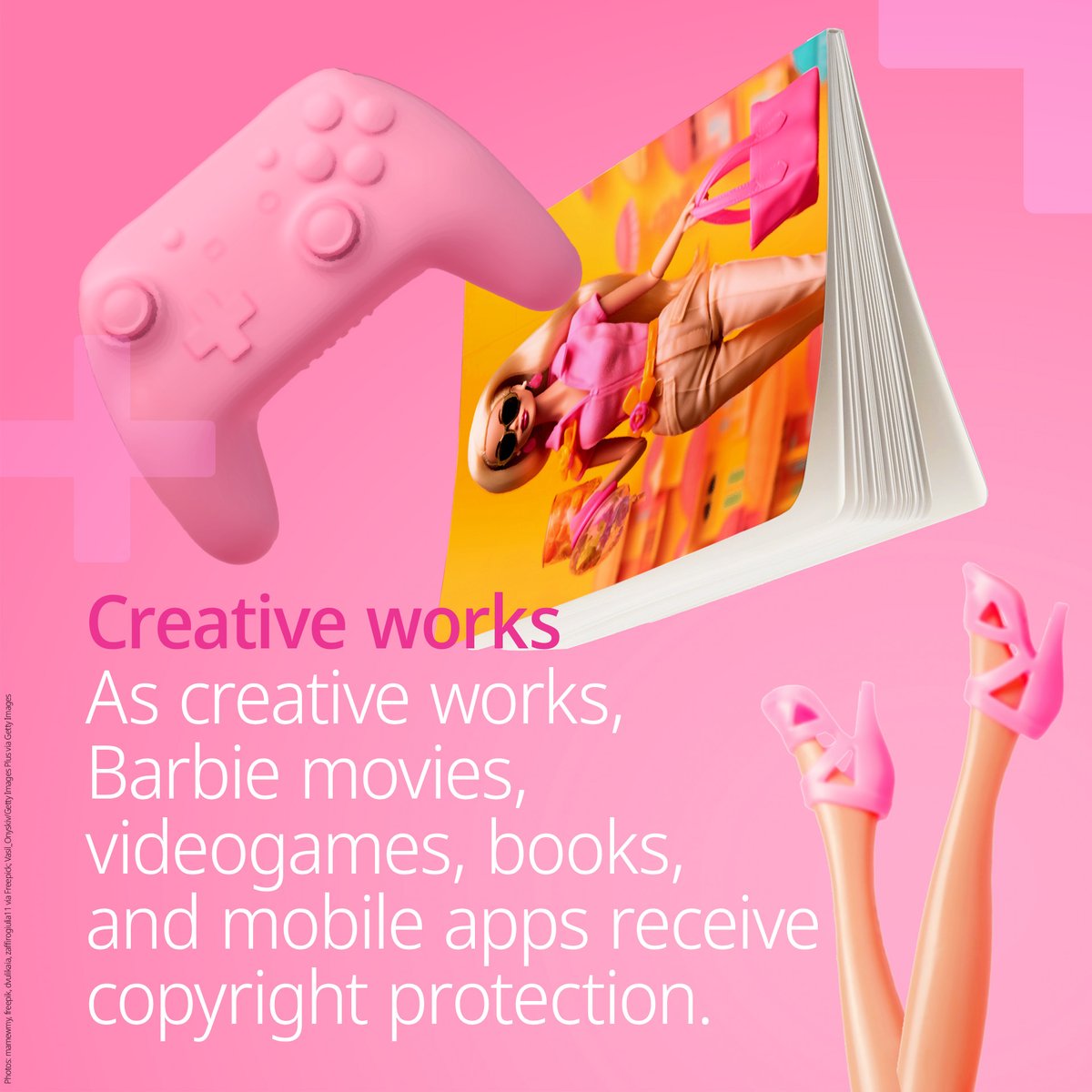 WIPO's tweet photo. Think pink! 🎀💗🌺💖

From dolls, dreamhouses, movies to jewelry, #Barbie has been captivating hearts for decades.

And intellectual property has played a part in getting her there ⤵️

Learn more: https://t.co/fTEZTAtiqV