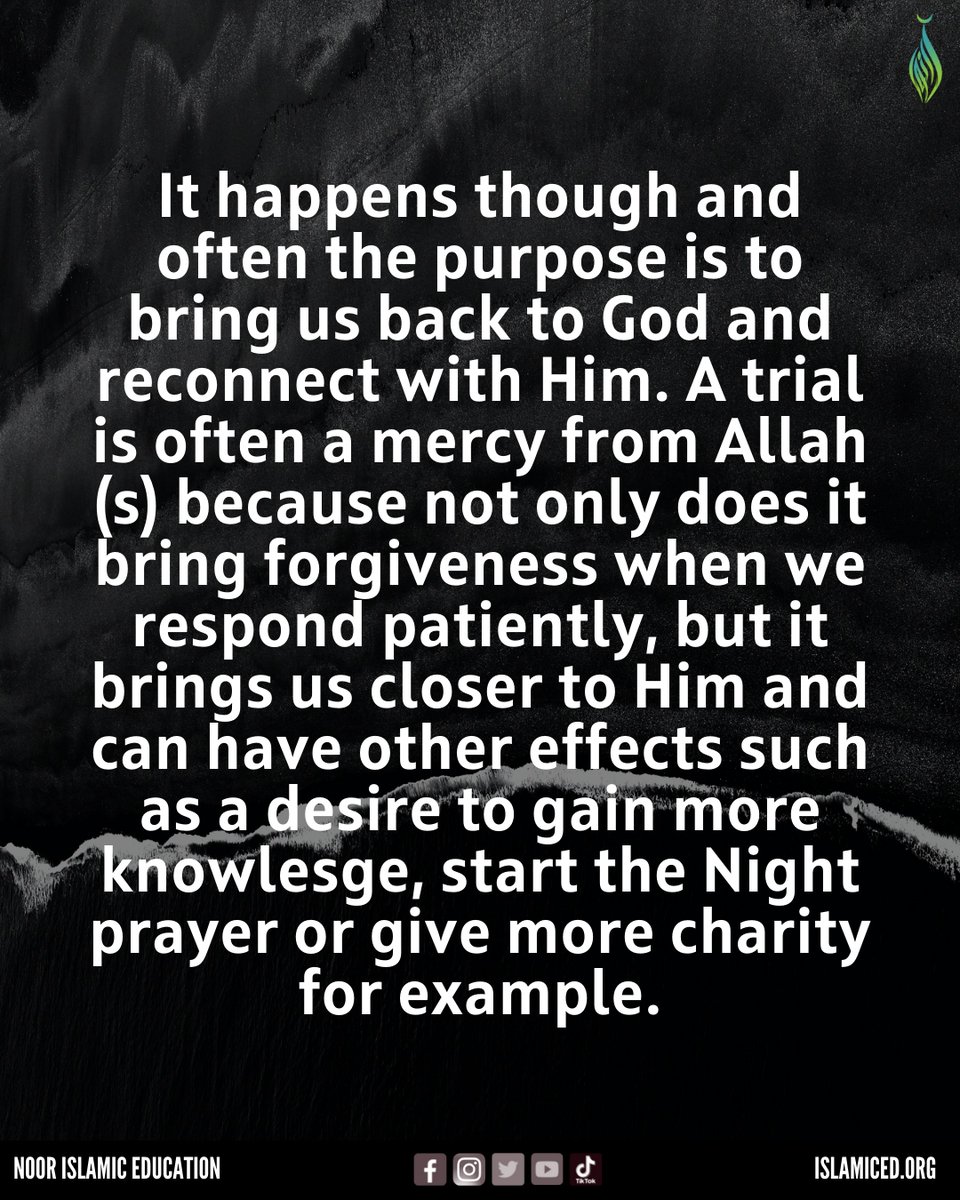 NoorIslamicEd's tweet image. Muharram Lesson 6: Purpose of Trials 

#MuharramLessons #PurposeOfTrials #FindingStrengthInTrials #DrawingCloserToAllah #VirtueOfPatience #Muharram23