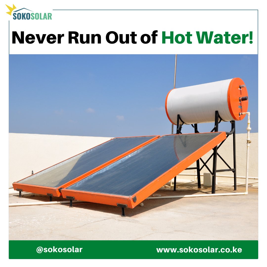 🔆🚿 Never Run Out of Hot Water Again with Solar Water Heaters! 
Tired of cold showers? Say goodbye to those shivers with our eco-friendly solution - Solar Water Heaters!#Sokosolar #SolarWaterHeater #GoGreen #HotWaterSolutions #SustainableLiving #SolarPower