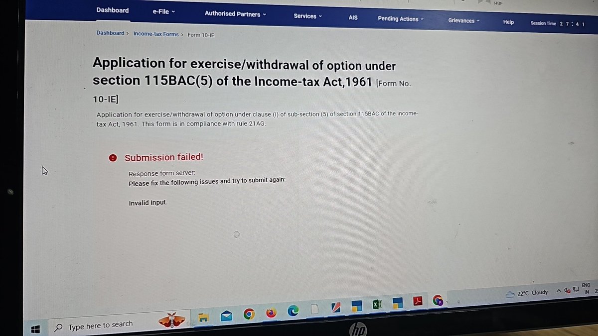 prateekstar's tweet photo. @IncomeTaxIndia how to resolve this error as no issues are shown in the application made https://t.co/q89gyOSNYT