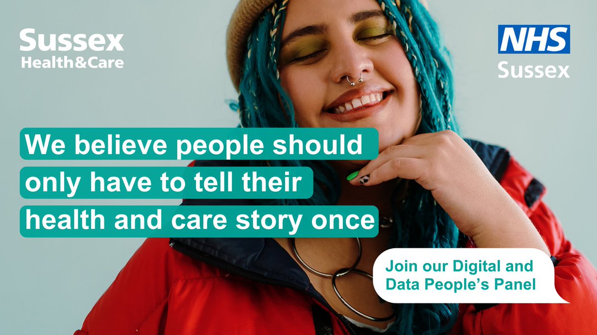 SxHealthandCare's tweet photo. We believe people should only have to tell their health and care story once, and we are working to make sure that happens by sharing patient records between organisations.

Join our Digital and Data People’s Panel to be involved in shaping this work: https://t.co/bgtDV67B9I https://t.co/44ct9WtwM4
