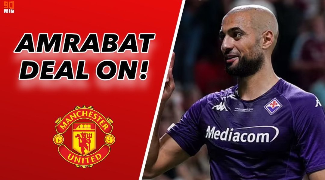 _Rob_B's tweet photo. New #ThePromisedLand for @90min_Football:
🔴 Sofyan Amrabat prepares for #MUFC switch.
⚫ Goodbye McFred: West Ham want Scott McTominay.
⚪ United enquire about Mbappe!
⚽ Ten Hag's Rasmus Hojlund hint on #MUTOUR23!
📽️ https://t.co/AuAuk69KWT
🎙️ https://t.co/a5Zk3ptFLP https://t.co/WgyrBeiY8V