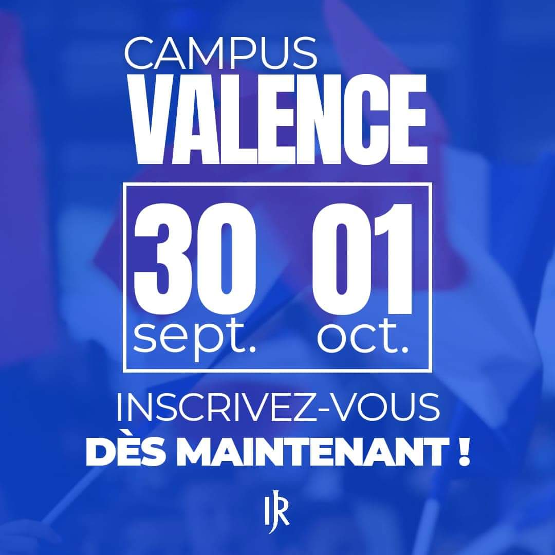Republicains_90's tweet photo. 🇫🇷 Campus de #Valence !
➡️ Rentrée des @jeunesreps du 30 septembre au 1er octobre 2023
➡️ Inscriptions : https://t.co/0tDE0ZOFci
@JeunesRep90 #Campus #LR https://t.co/EVeyT51qPq