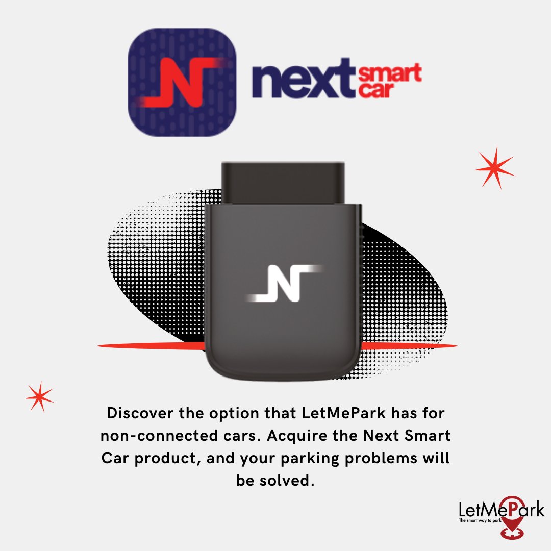 Unlock technology's power for all cars! Introducing Next SmartCar, the ultimate solution for non-connected vehicles to embrace parking tech effortlessly!🚗🔓

Goodbye parking problems and join the digital parking revolution!📲🅿️ 

#NextSmartCar #LetMePark
