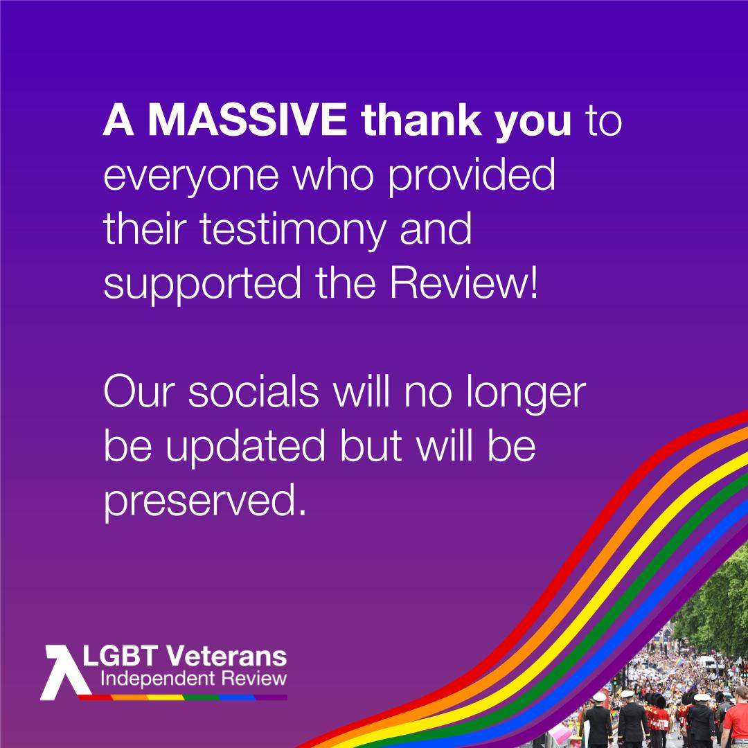 A MASSIVE thank you to everyone who provided their testimony and supported the Review! Our socials will no longer be updated but will be preserved.