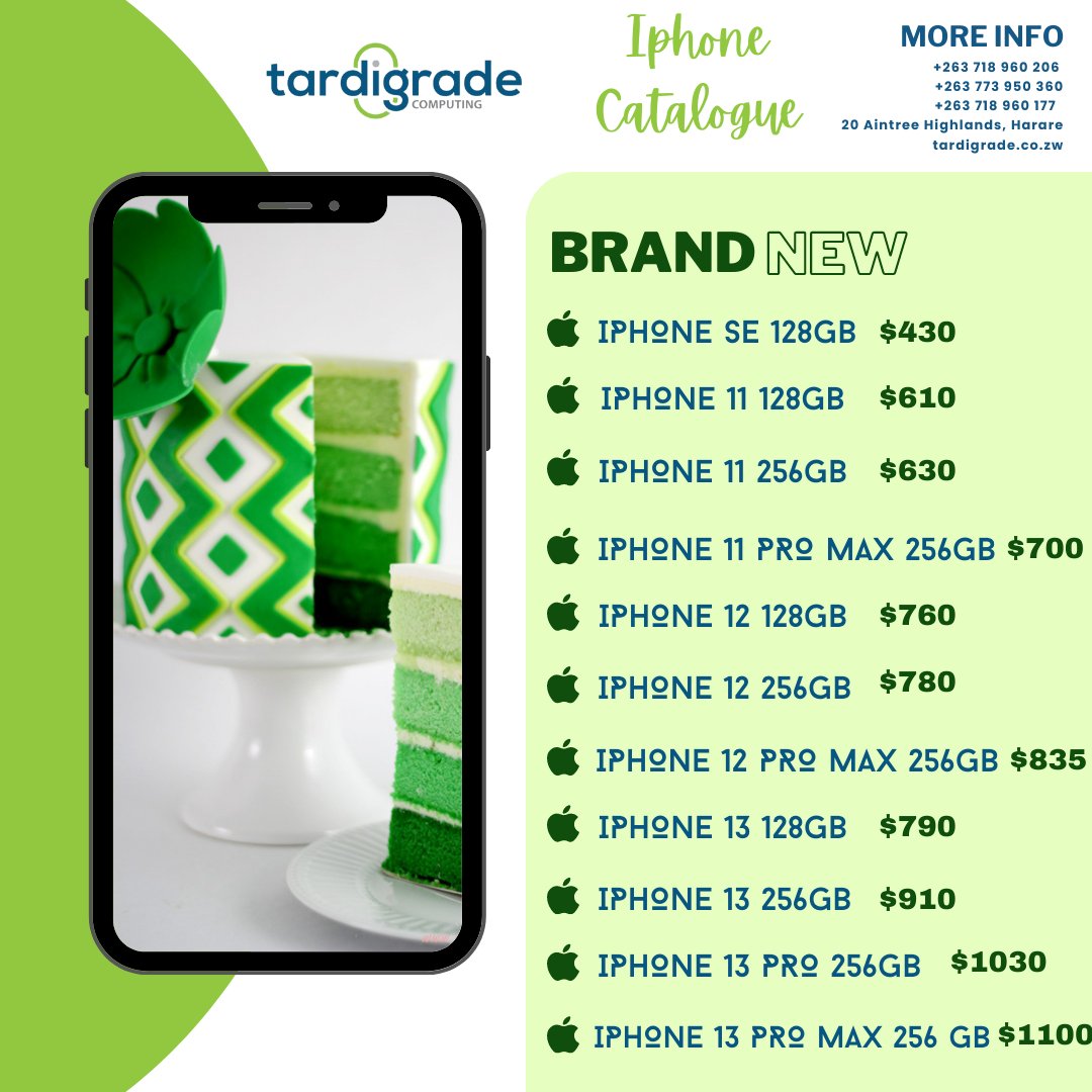 tardigradecomp's tweet photo. iPhone New Cell Phones for sale at Tardigrade Computing

Getting your new iPhone set up, we have all the answers you need!!

SHOP AT TARDIGRADE YOUR ONE STOP SHOP!!
GET IN TOUCH WITH US

+263 77 394 0714 / +263 718 960 206

 #MondayMotivation tonde https://t.co/wQoPL4061t