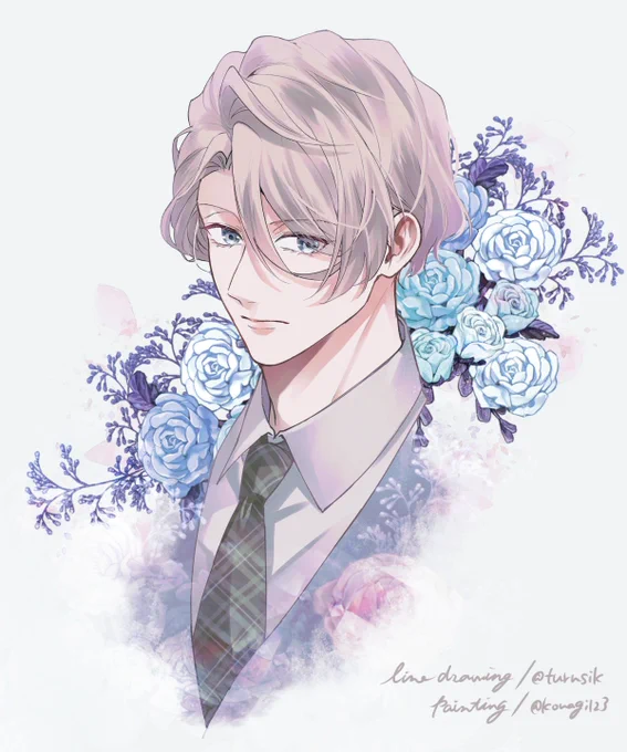 吹華さん()と線画交換してもらいました 美しいリチャの線画を塗るのめっちゃ楽しかったです!素敵な機会をありがとうございましたー!(またやりたい!)