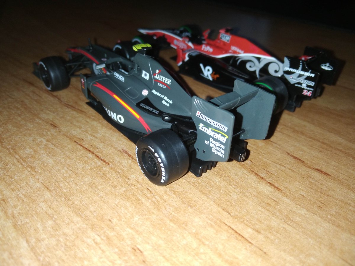 F1HLM's tweet photo. Two new additions to my collection! 🙌
Bruno Senna's HRT F110 (2010) and Timo Glock's Virgin VR-01 (2010)
#f1 #formula1 #f1diecast #f1models https://t.co/3daqFmlFWL