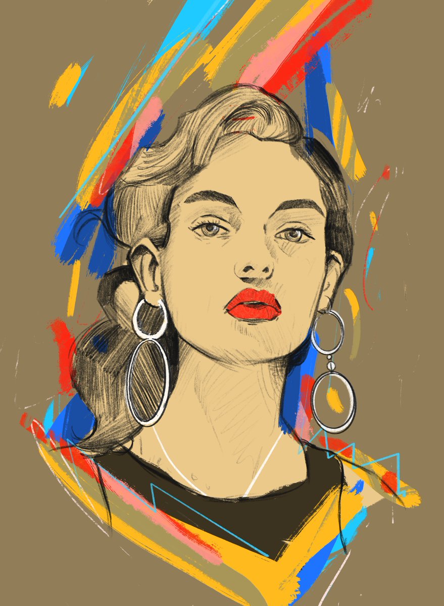 Yellowcardas's tweet photo. I am currently working on an advertisement project for a friend's jewelry brand, creating three captivating woman illustrations.  Penciled sketch + captivating colorful brushes  

#illustration #procreate #woman #illustrated #animted #brushes https://t.co/ANtweTlWHE