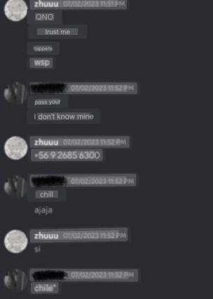 exposinglyan's tweet photo. they also sent a number to the girl to talk on whatsapp, with the number presumably belonging to the user named 'igna' in the second screenshot https://t.co/KKE4wJ7ag5