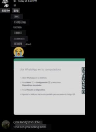 exposinglyan's tweet photo. they also sent a number to the girl to talk on whatsapp, with the number presumably belonging to the user named 'igna' in the second screenshot https://t.co/KKE4wJ7ag5