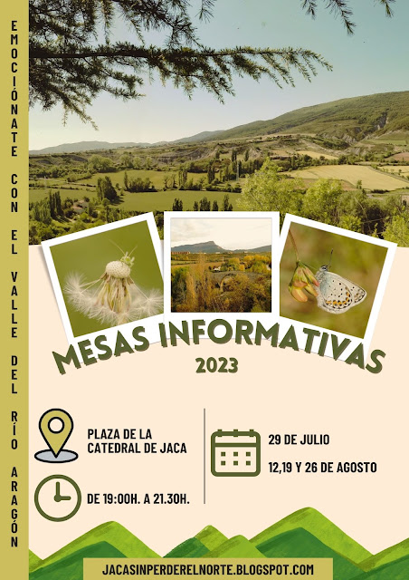 Volvemos con nuestras mesas informativas estivales en la plaza de la Catedral de #jaca  
Emociónate con el valle del #Aragón 
Repartiremos suerte🍀 para el sorteo de Navidad ¡¡ Te esperamos !!