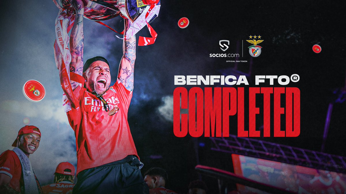 socios's tweet photo. COMPLETED in less than 10 minutes! 🤯✅
Stay tuned as more @SLBenfica Fan Tokens will be available soon! 🔴⚪️
#FlyToVictory #VooDaVitória https://t.co/pTR9lOnIJH