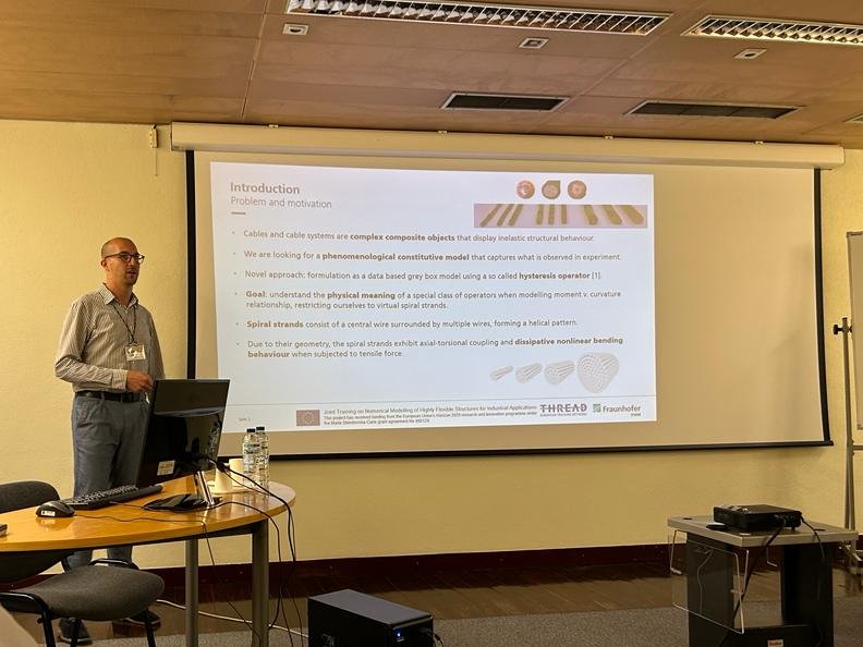 Yesterday I had the chance to present a joint work in collaboration with ESR6 at the 11th ECCOMAS Thematic Conference on Multibody Dynamics in Lisbon! I am looking forward to attend the rest of the conference with my colleagues and fellows ESRs!
<a href="/EtnThread/">THREAD_ETN 🇪🇺</a> <a href="/FraunhoferITWM/">Fraunhofer ITWM</a>