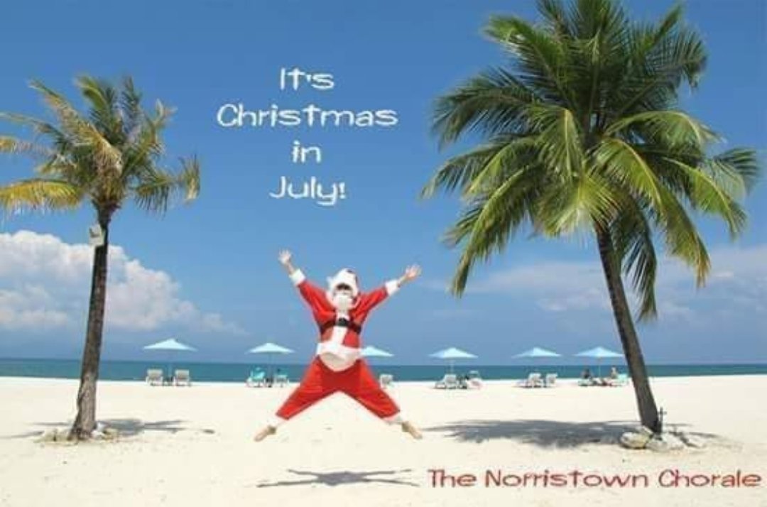 NTNChorale's tweet photo. 🎅🌴Christmas in July🌴🎅
We're just a few weeks away from the start of the registration period for our Christmas and Holiday concert program!  Get on Santa's good list.....and come sing with us this season!

https://t.co/hss0I0bQMR
#music #choir #makeitmontco #singer #singing https://t.co/zWzGF5W1yO