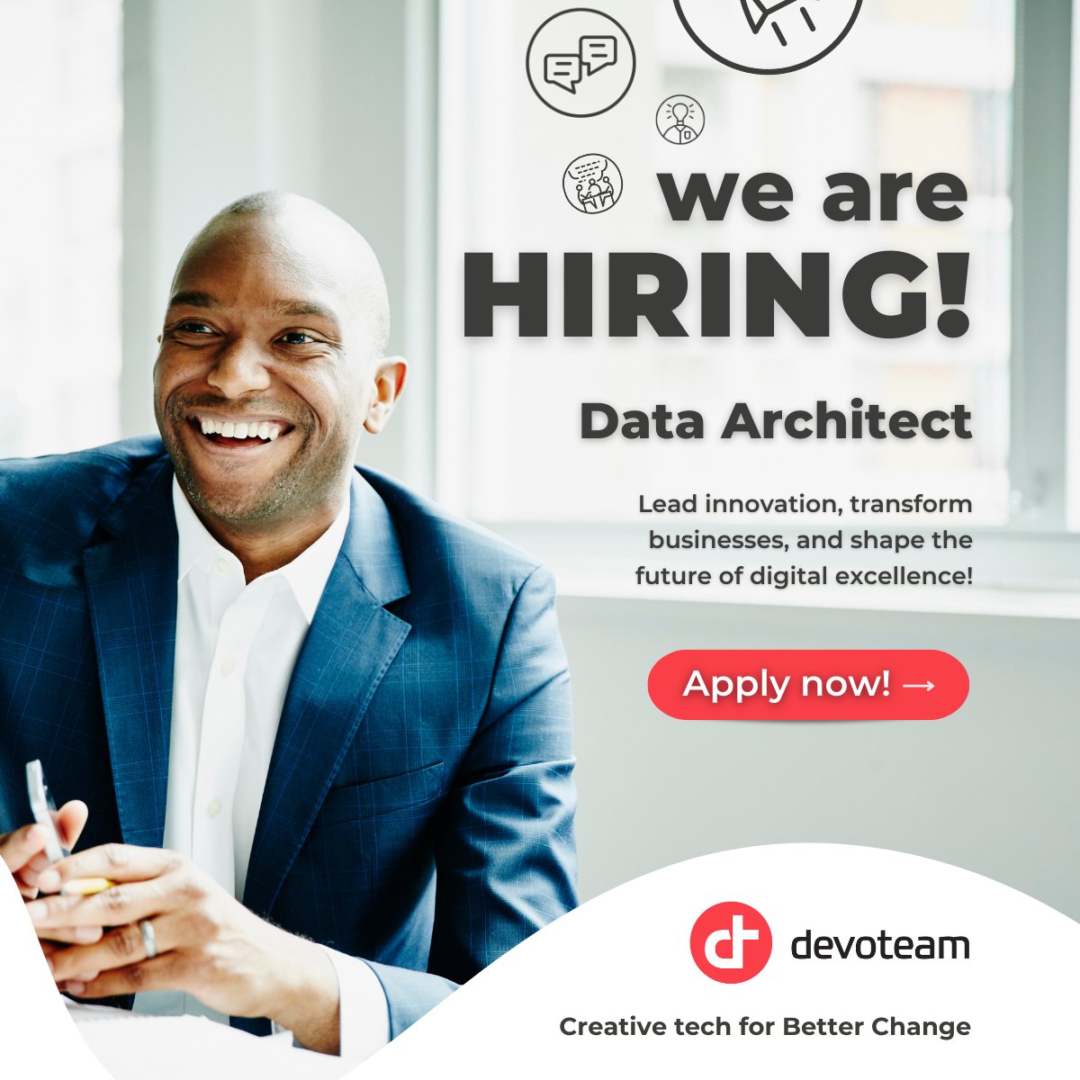 🚀 Join us as a Data Architect and experience the thrill of impactful projects at Devoteam! 🎯

🖱 lnkd.in/eiAwaiXp

⸻
#DataArchitect #DigitalTransformation #ImpactfulProjects #InfinitePossibilities