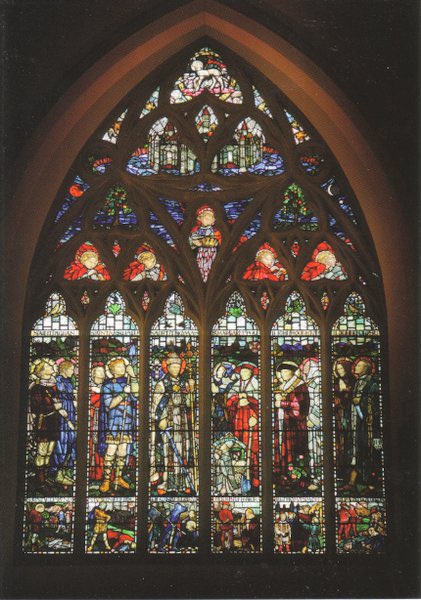 Shropygirl's tweet photo. Margaret Agnes Rope ( 1882-1953). She was a stained glass artist of considerable skill & artistic talent, whose works can be found in several churches & places of worship both in Britain & abroad. Here is one of her windows situated in Shrewsbury Cathedral. #churchwindows https://t.co/kc7tJCtjGD