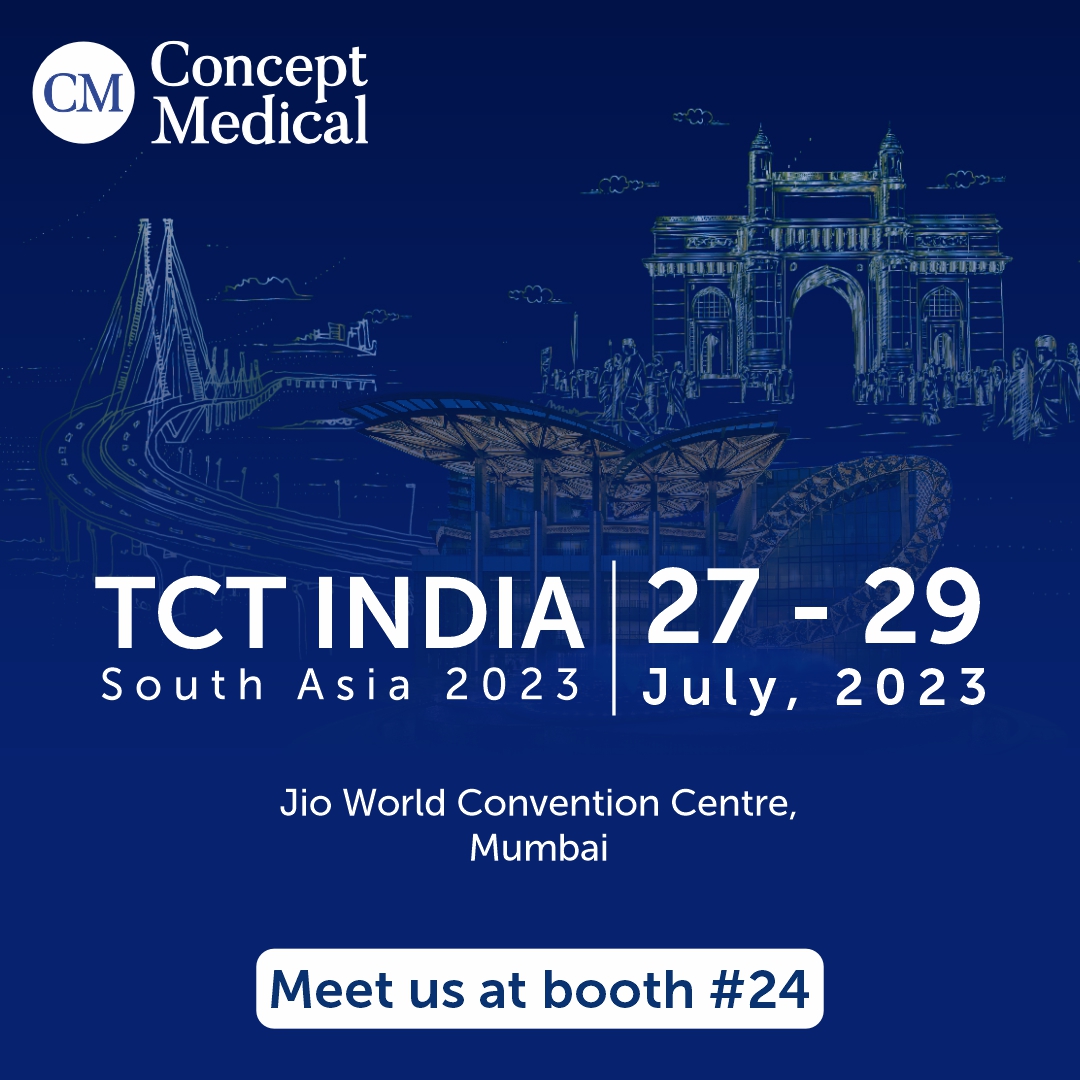 conceptmedicals's tweet photo. Come and be a part of Concept Medical's presence at #TCTINDIA SOUTH ASIA 2023, taking place at the Jio World Convention Centre in Mumbai. Don't forget to visit Booth #24.
#gamechanger
#interventionalcardiology https://t.co/tad8fpjP3h