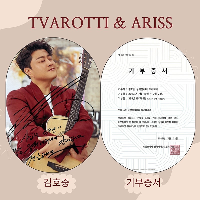 기부천사 김호중을 닮은 팬덤도 기부천사!!
#김호중공식팬카페_트바로티_3억5천여만원기부
#김호중_아리스_한마음한뜻큰선행
#김호중 #KIMHOJOONG
#TVAROTTI
@hojoongofficial
➖️관련 기사➖️
naver.me/52ht9ygO